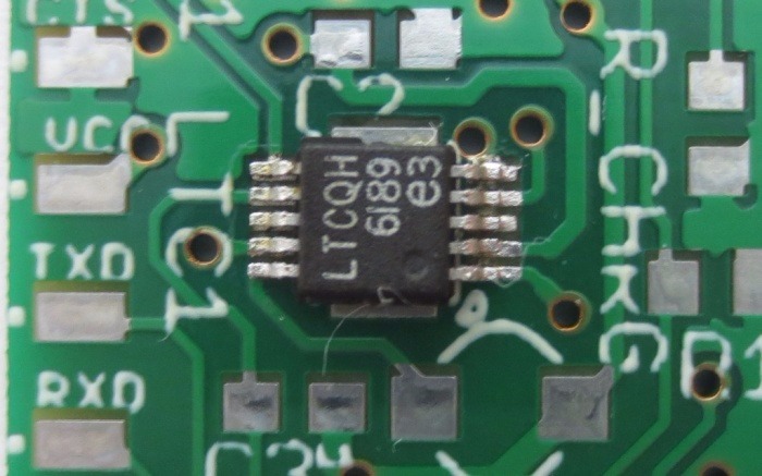 LTC4080 soldered to custom PCB